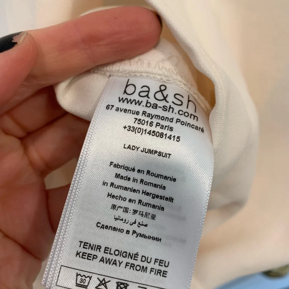 ba&sh White Sleeveless V-Neck Tailored Jumpsuit - Picture 4 of 7